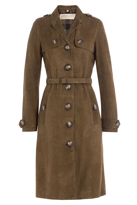 burberry suede trench coat burberry|burberry brit trench coat women's.